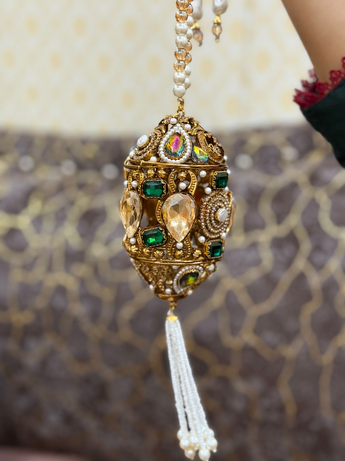 Stylish Turkish Kundan Dholki Clutch_New Arrival_Design 1
