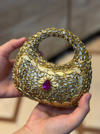 Moon Turkish Kundan Clutch_New Design 3