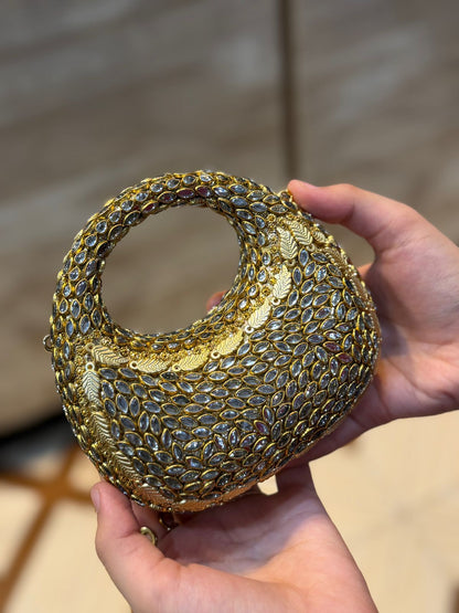 Moon Turkish Kundan Clutch_New Design 3