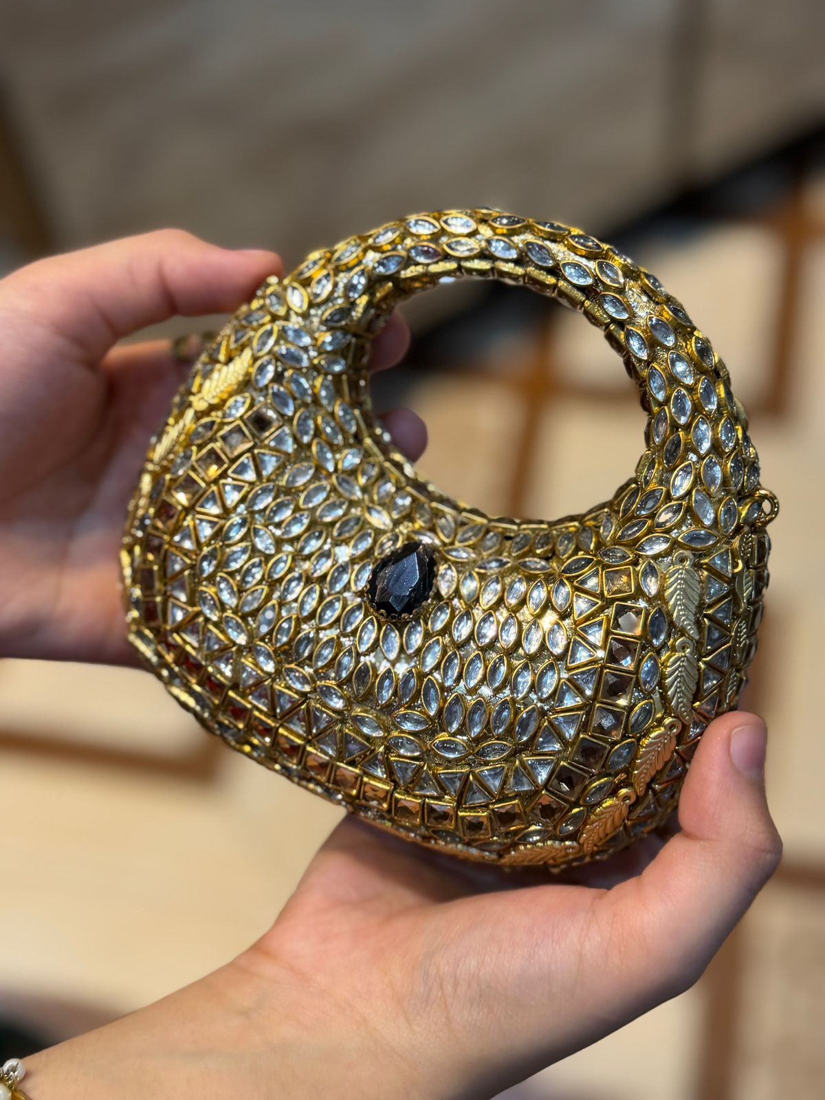 Moon Turkish Kundan Clutch_New Design 4