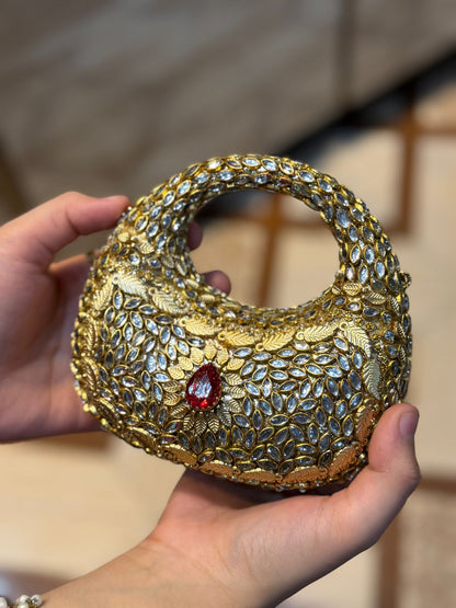 Moon Turkish Kundan Clutch_New Design 5