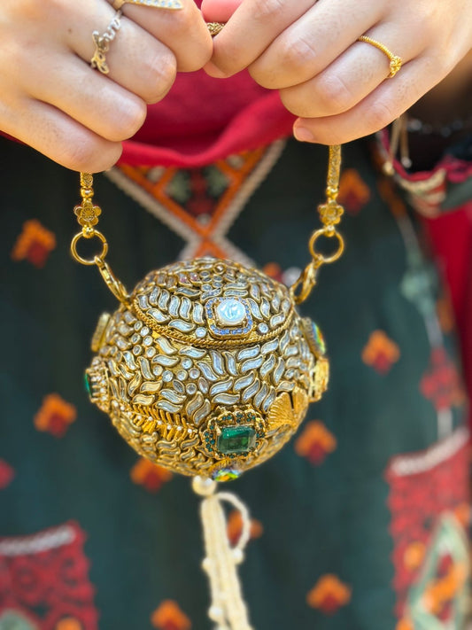 Stylish Turkish Kundan Dholki Clutch_New Arrival_Design 4