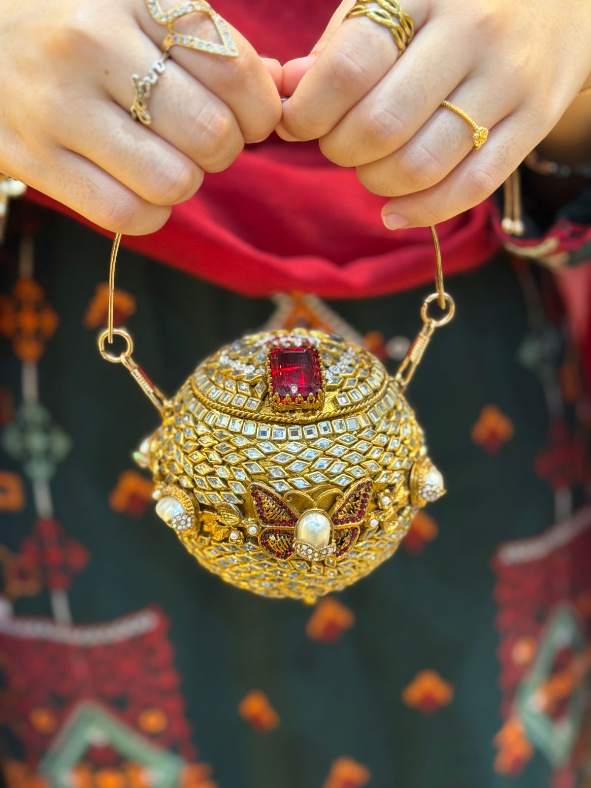 Stylish Turkish Kundan Dholki Clutch_New Arrival_Design 5