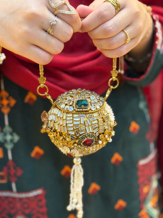 Stylish Turkish Kundan Dholki Clutch_New Arrival_Design 7