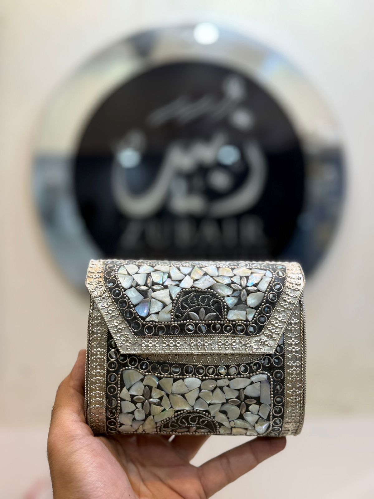 Afghani Indian Metal Clutch_Medium Size_Design 8