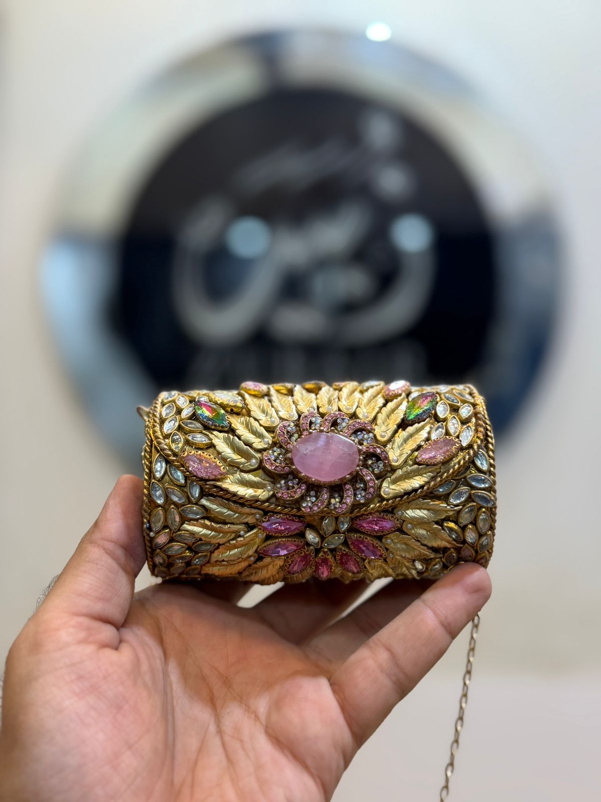 Turkish Kundan Designer Small Dholki Clutch_New Arrival_Design 2