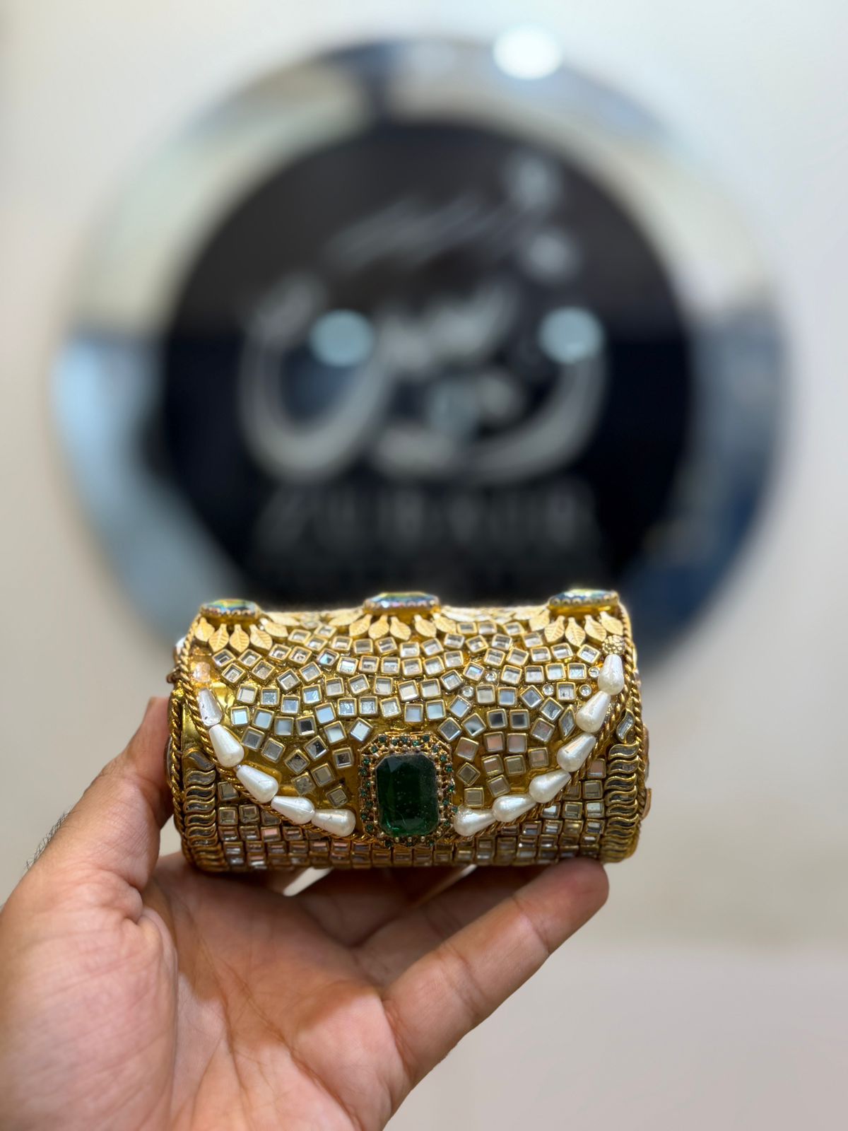 Turkish Kundan Designer Small Dholki Clutch_New Arrival_Design 4