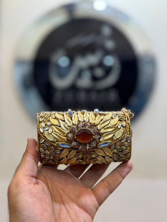 Turkish Kundan Designer Small Dholki Clutch_New Arrival_Design 6