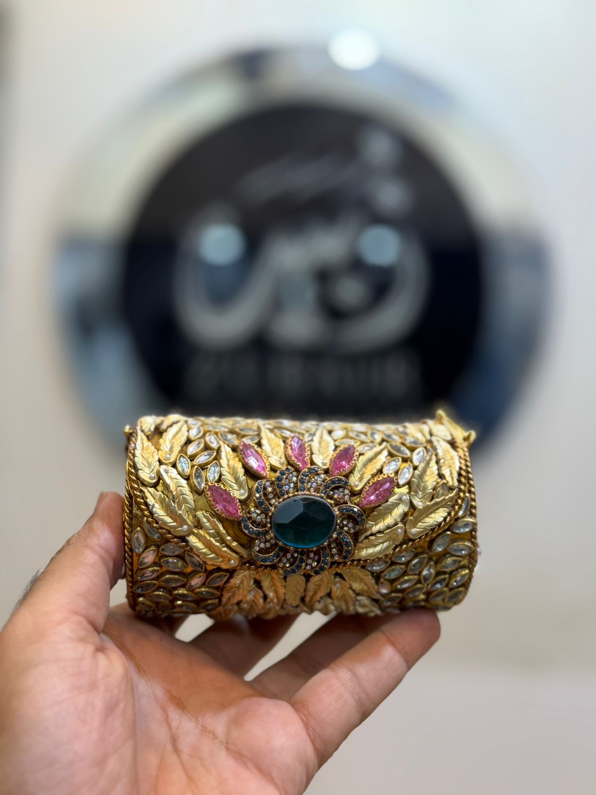 Turkish Kundan Designer Small Dholki Clutch_New Arrival_Design 8