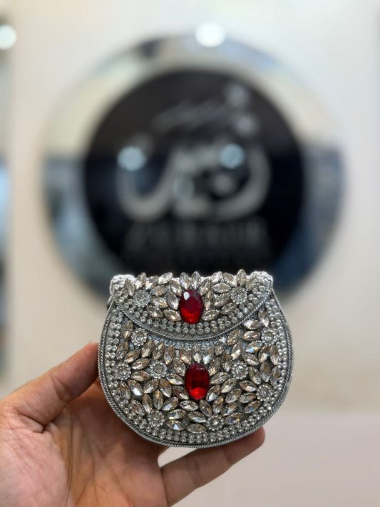 Handmade Kundan Designer Small Clutch_New Arrival_Design 1