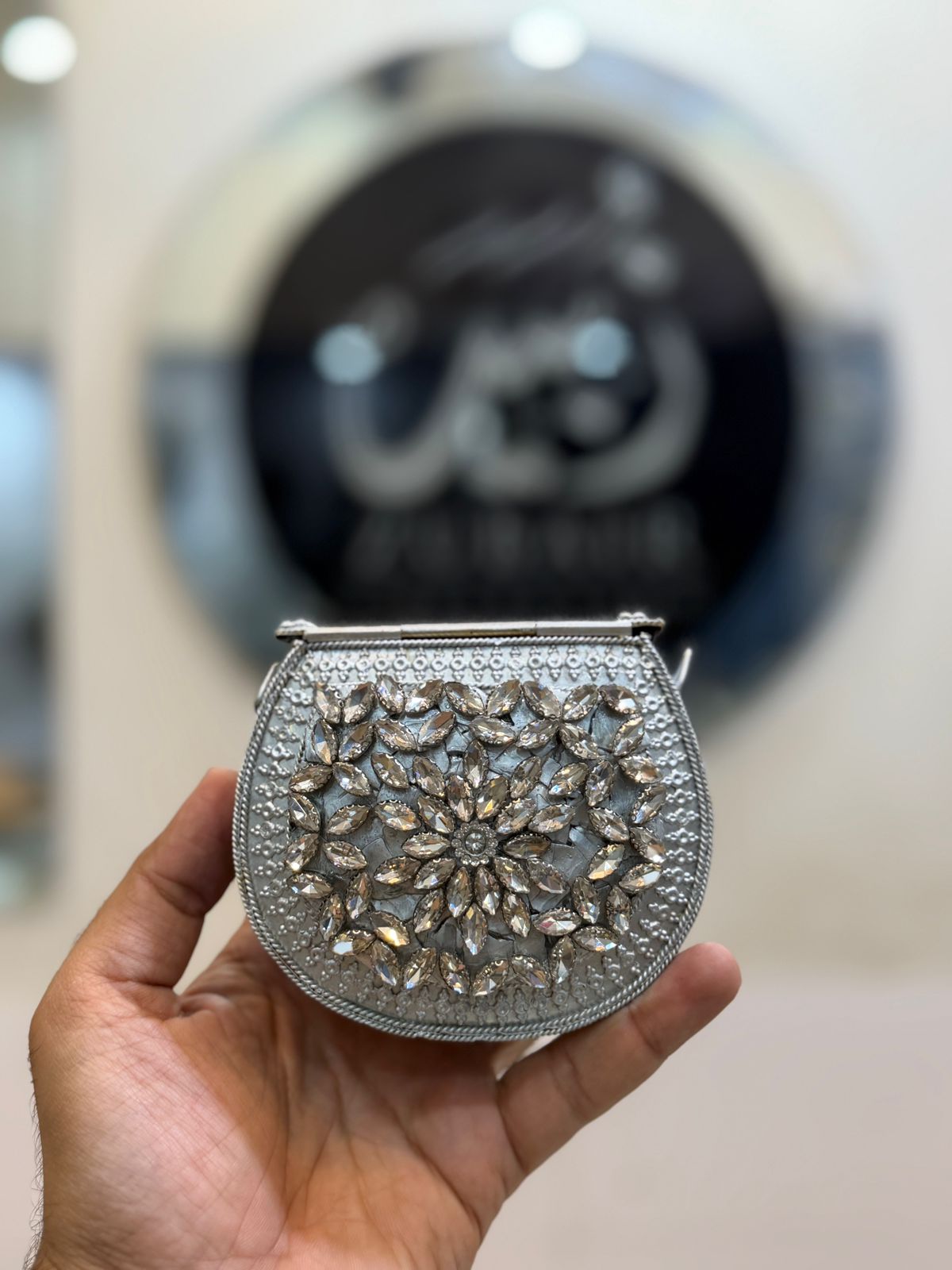 Handmade Kundan Designer Small Clutch_New Arrival_Design 1