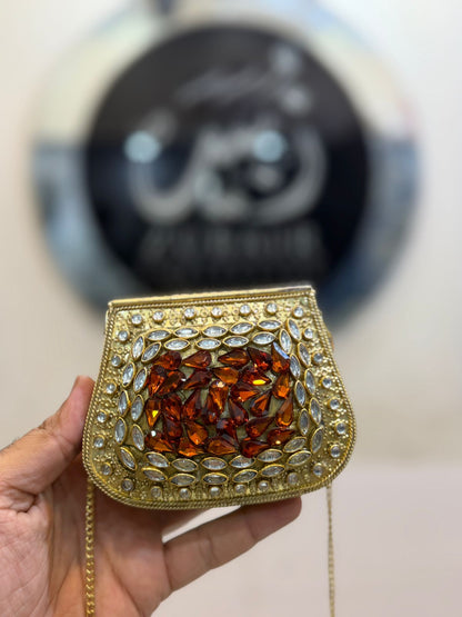Handmade Kundan Designer Small Clutch_New Arrival_Design 3