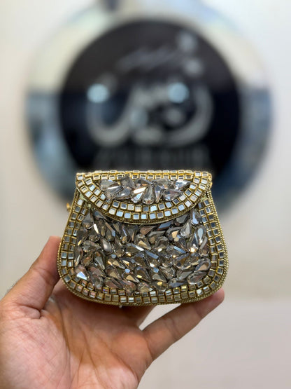 Handmade Kundan Designer Small Clutch_New Arrival_Design 5