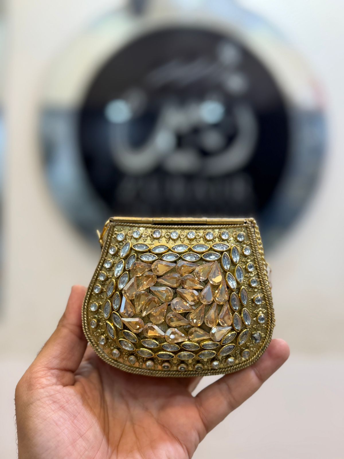 Handmade Kundan Designer Small Clutch_New Arrival_Design 6