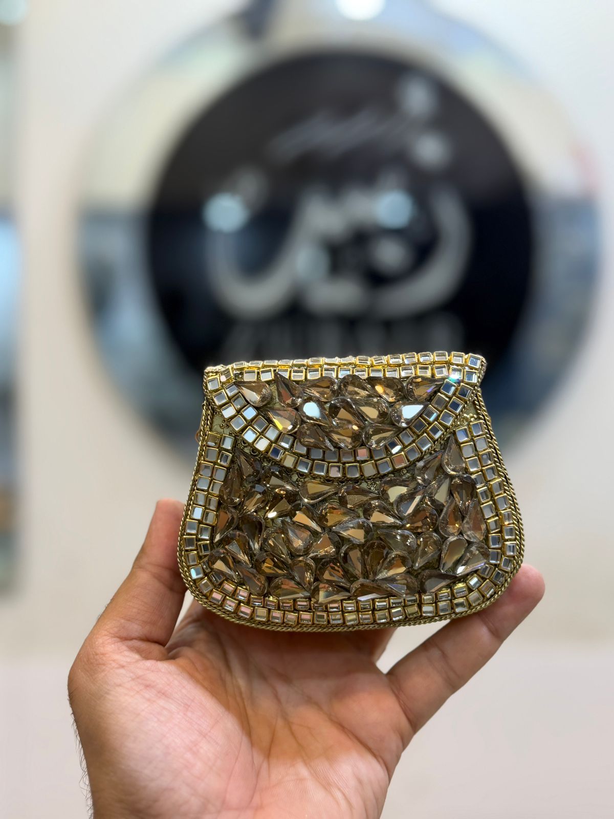 Handmade Kundan Designer Small Clutch_New Arrival_Design 8