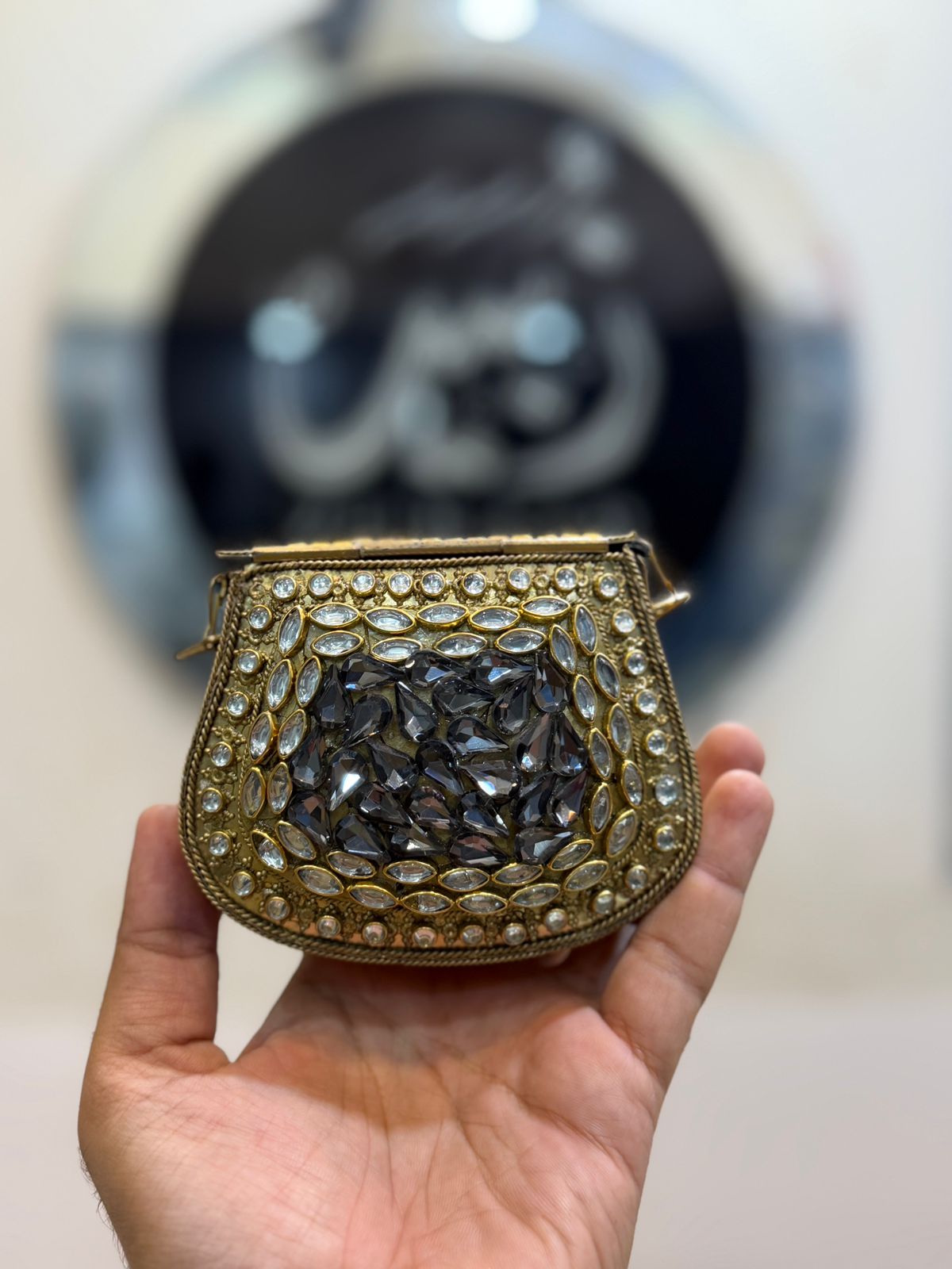 Handmade Kundan Designer Small Clutch_New Arrival_Design 9