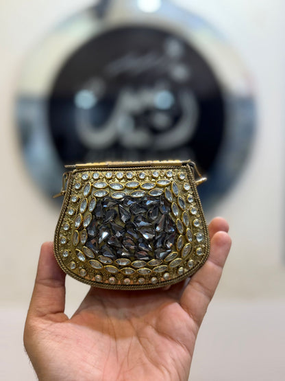 Handmade Kundan Designer Small Clutch_New Arrival_Design 9