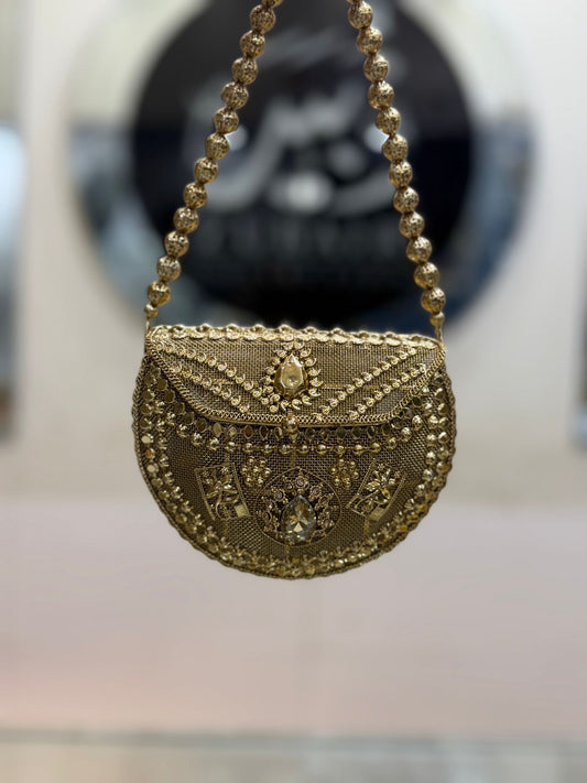 Stylish Heer Collection Golden Clutch_New Design 8