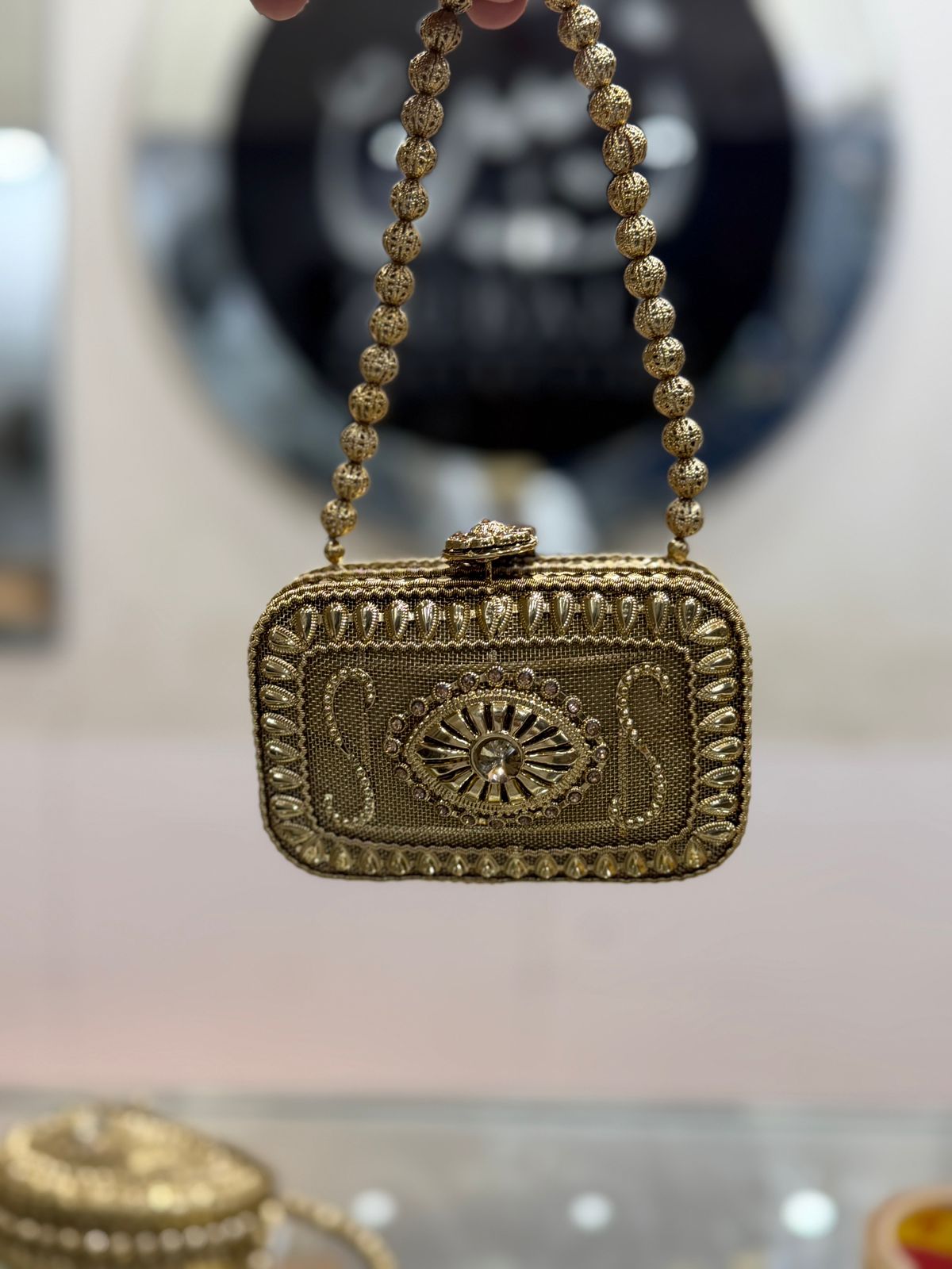 Stylish Heer Collection Golden Clutch_New Design 9