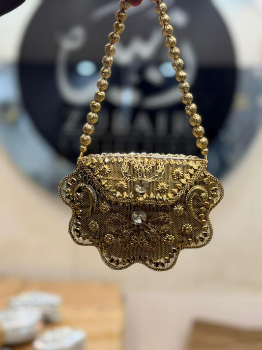Stylish Heer Collection Golden Clutch_New Design 2