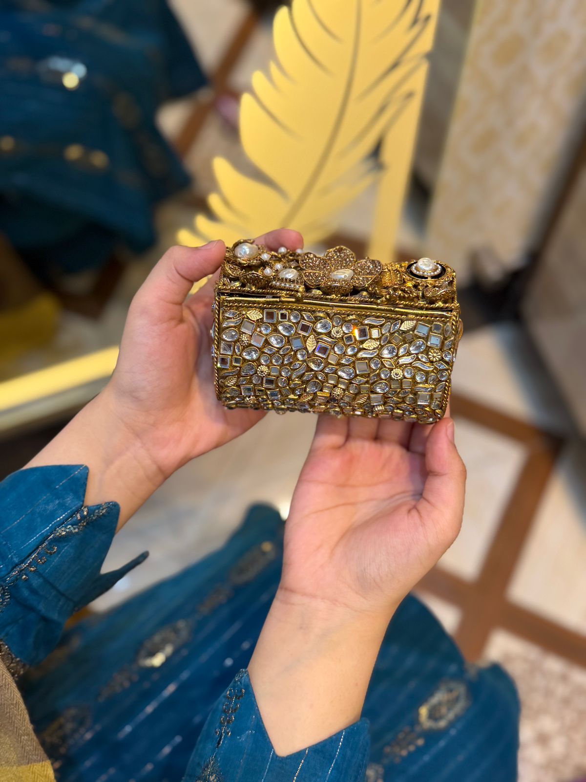 Stylish Turkish Kundan Clutch_New Arrival_Design 5