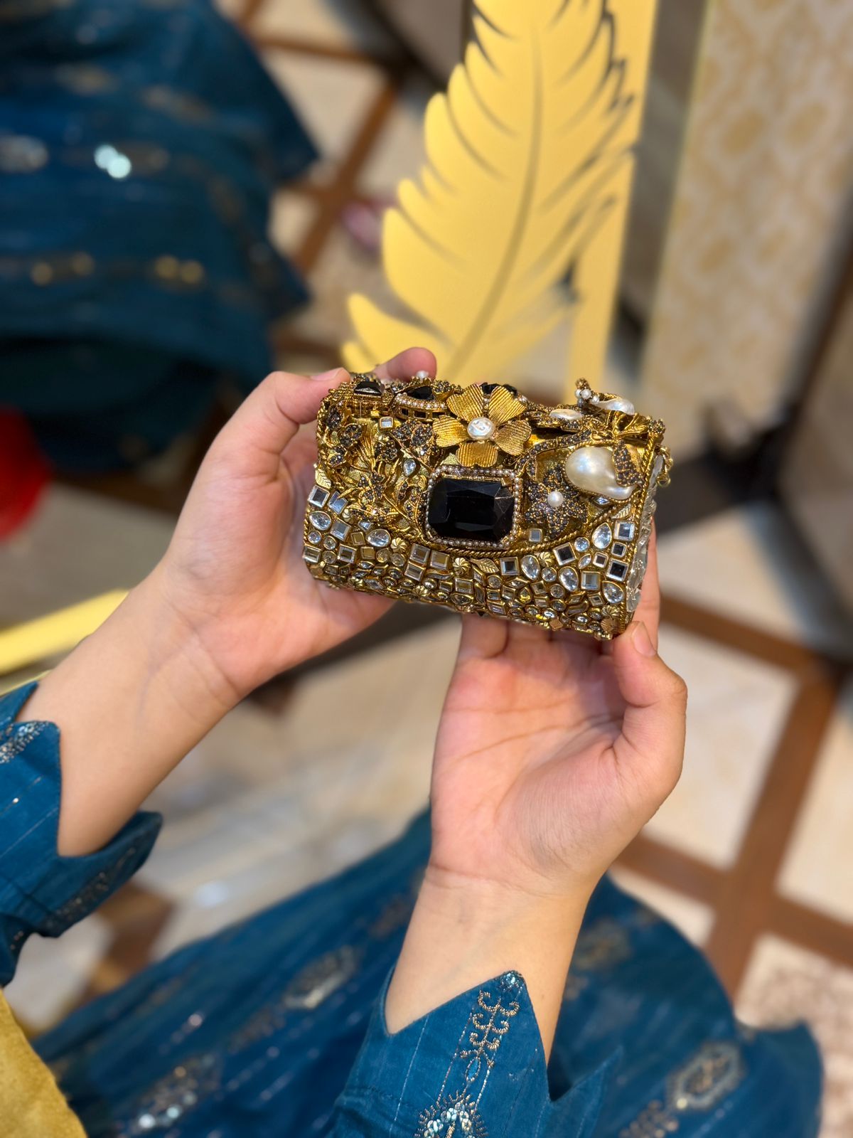 Stylish Turkish Kundan Clutch_New Arrival_Design 7