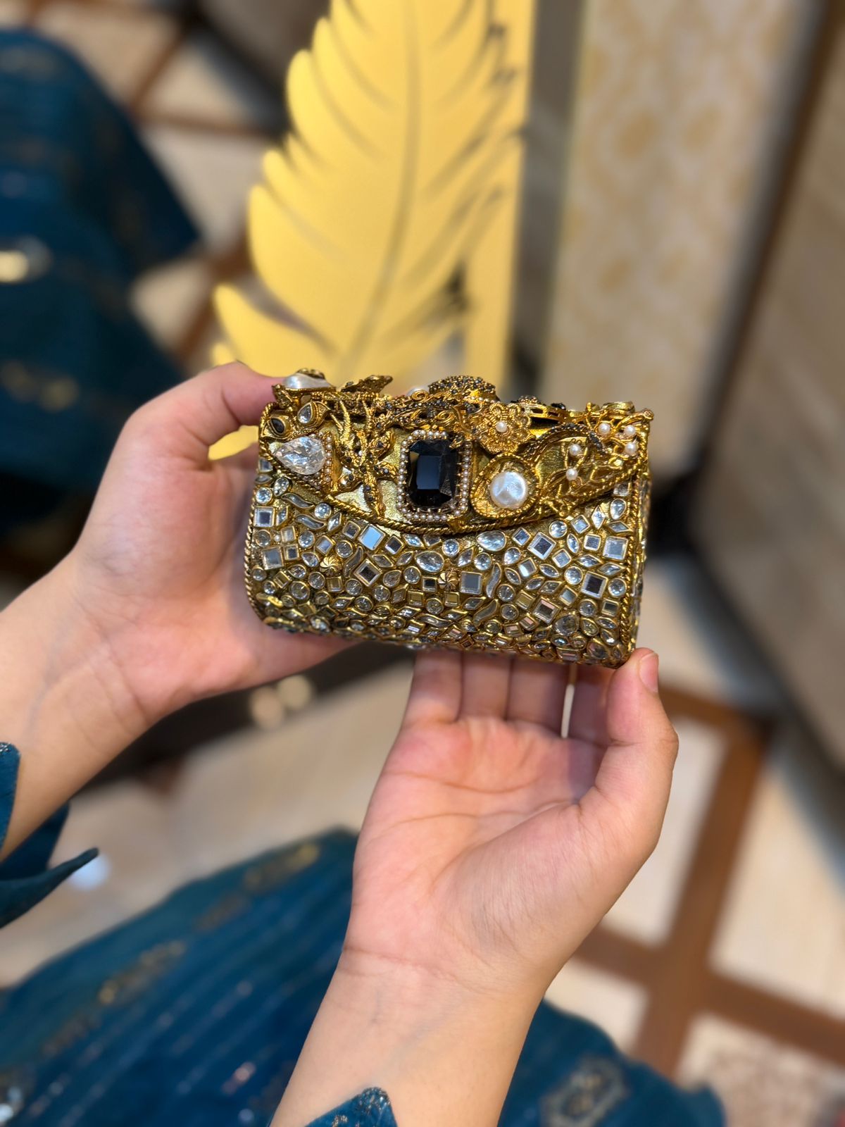 Stylish Turkish Kundan Clutch_New Arrival_Design 12