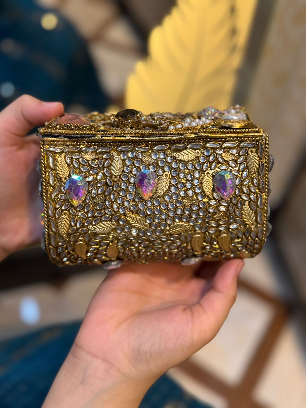 Turkish Kundan Stylish Designer Clutch_New Arrival_ Design 1
