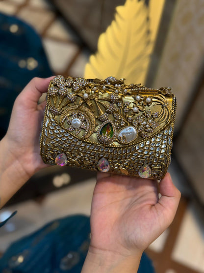 Turkish Kundan Stylish Designer Clutch_New Arrival_ Design 2