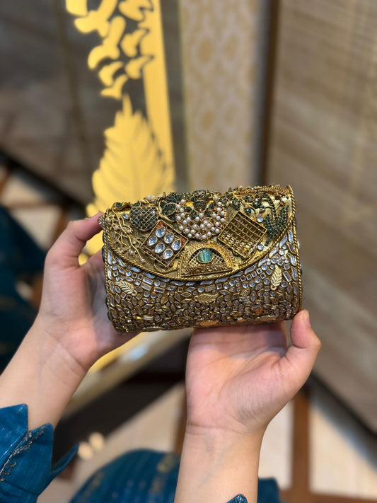Turkish Kundan Stylish Designer Clutch_New Arrival_ Design 3