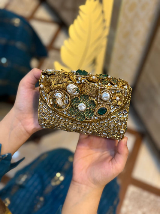 Turkish Kundan Stylish Designer Clutch_New Arrival_ Design 4