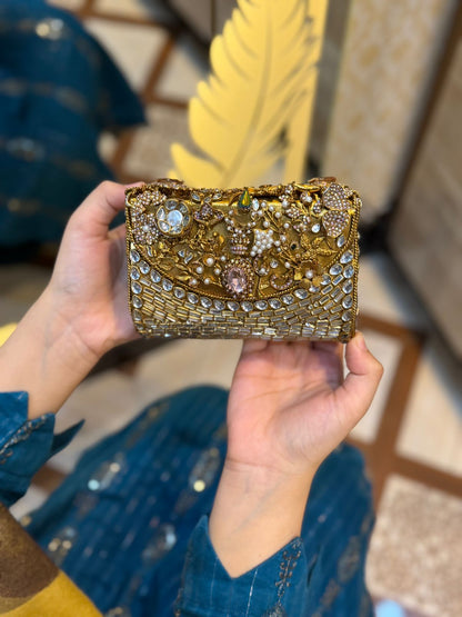 Turkish Kundan Stylish Designer Clutch_New Arrival_ Design 5