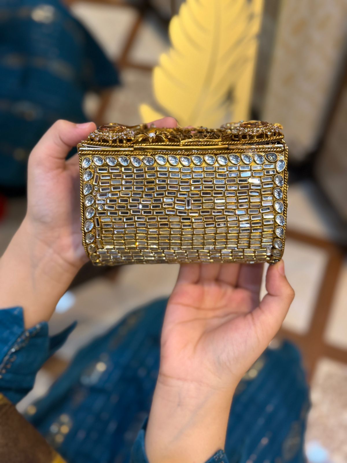Turkish Kundan Stylish Designer Clutch_New Arrival_ Design 5