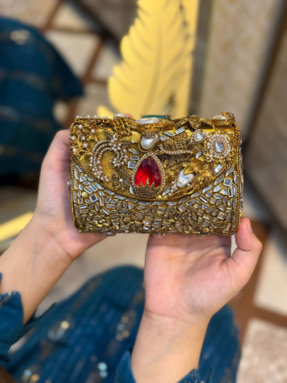 Turkish Kundan Stylish Designer Clutch_New Arrival_ Design 6