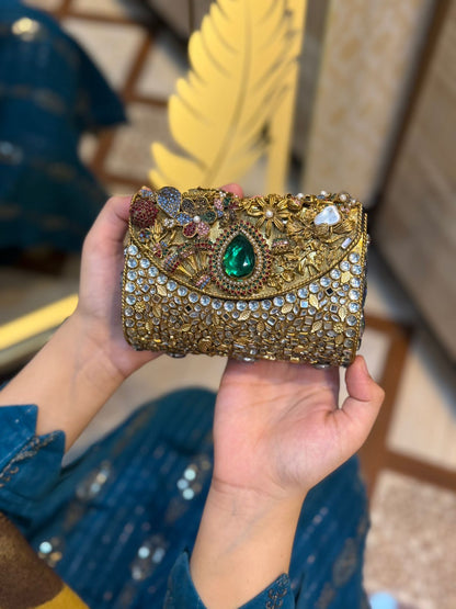 Turkish Kundan Stylish Designer Clutch_New Arrival_ Design 7