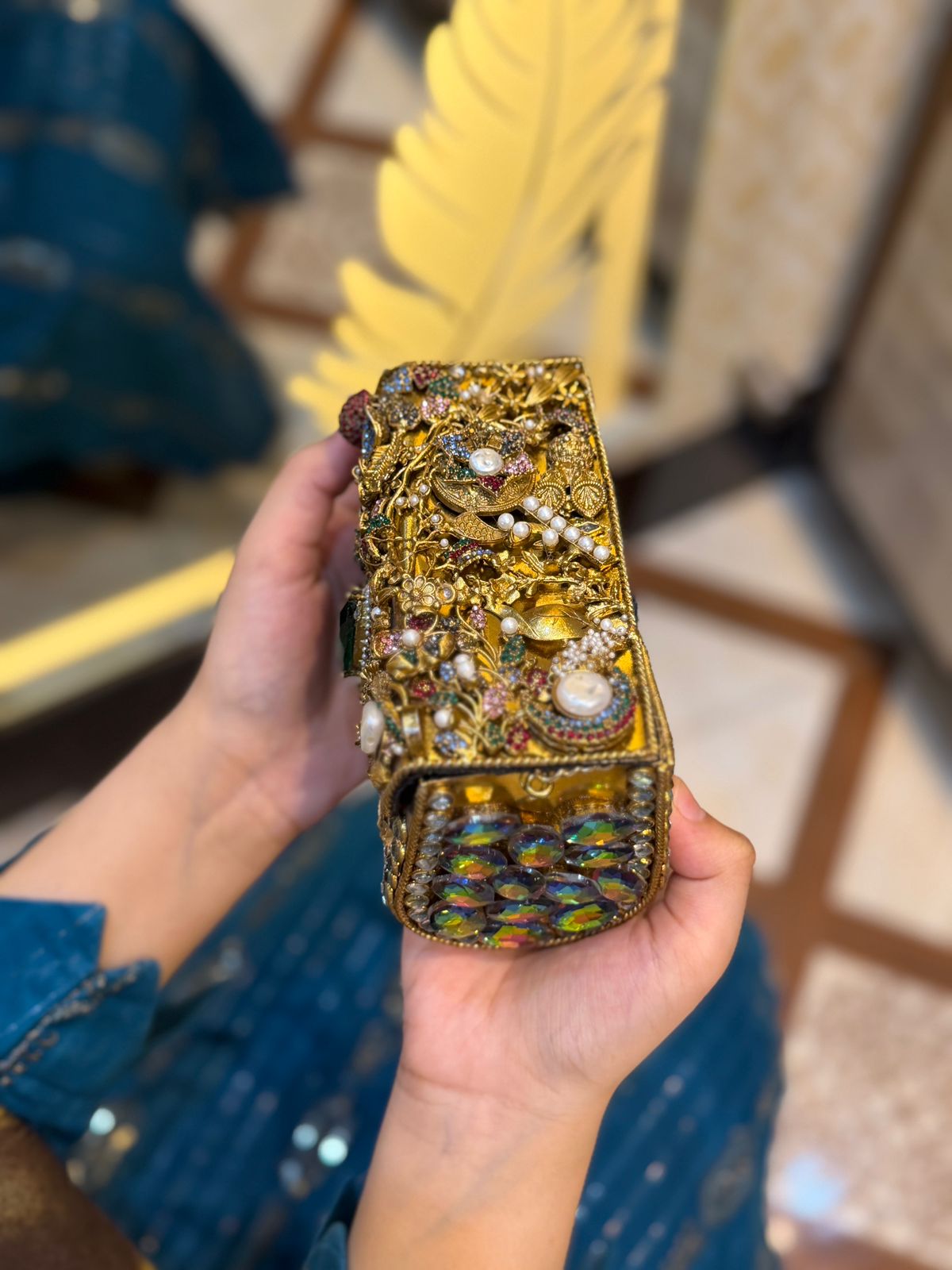 Turkish Kundan Stylish Designer Clutch_New Arrival_ Design 7