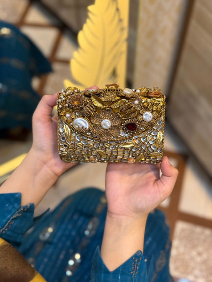 Turkish Kundan Stylish Designer Clutch_New Arrival_ Design 8