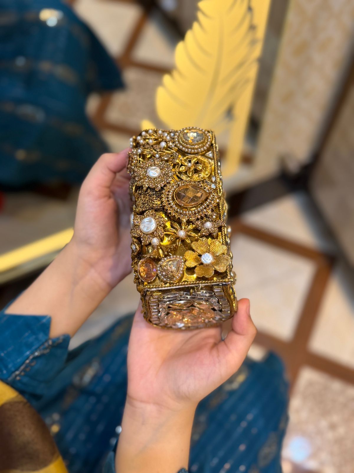Turkish Kundan Stylish Designer Clutch_New Arrival_ Design 8