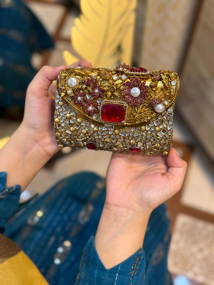 Turkish Kundan Stylish Designer Clutch_New Arrival_ Design 9