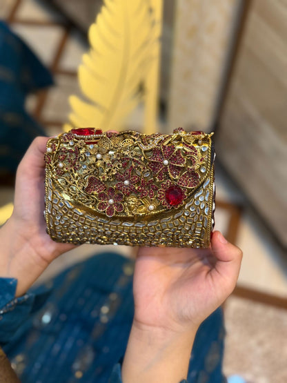 Turkish Kundan Stylish Designer Clutch_New Arrival_ Design 10
