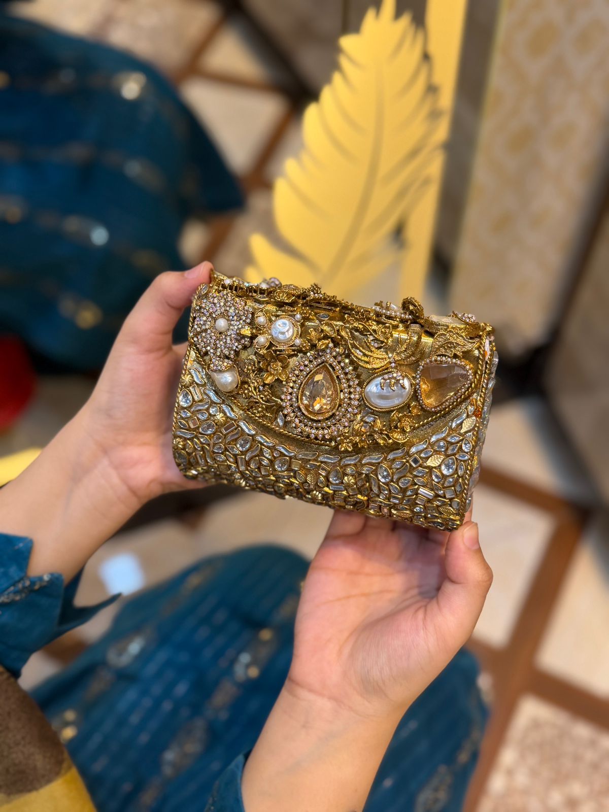 Turkish Kundan Stylish Designer Clutch_New Arrival_ Design 11