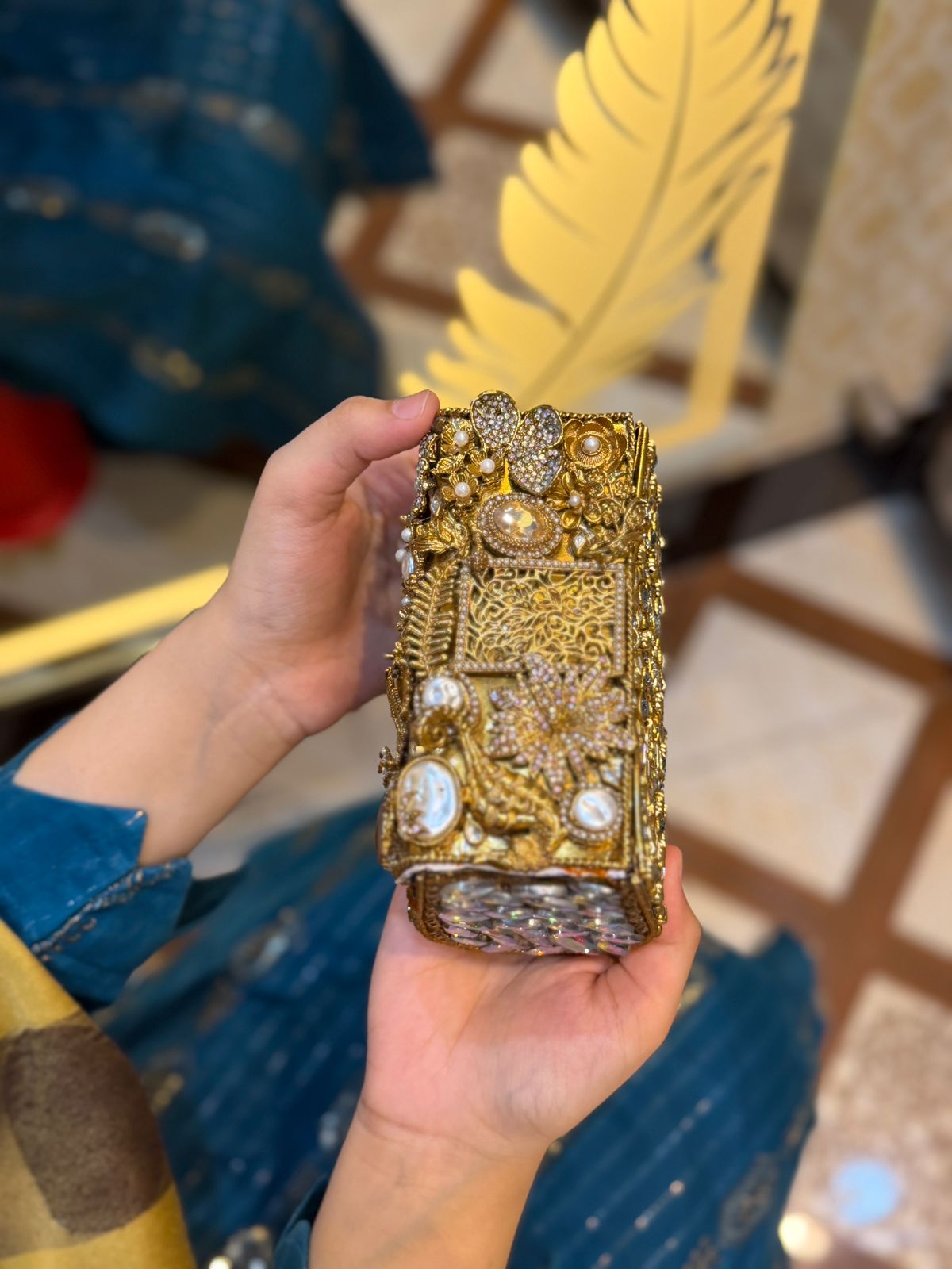 Turkish Kundan Stylish Designer Clutch_New Arrival_ Design 11