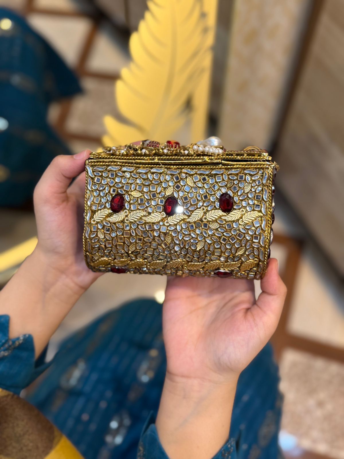 Turkish Kundan Stylish Designer Clutch_New Arrival_ Design 12