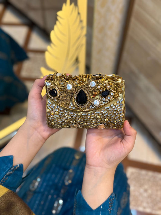 Turkish Kundan Stylish Designer Clutch_New Arrival_ Design 13