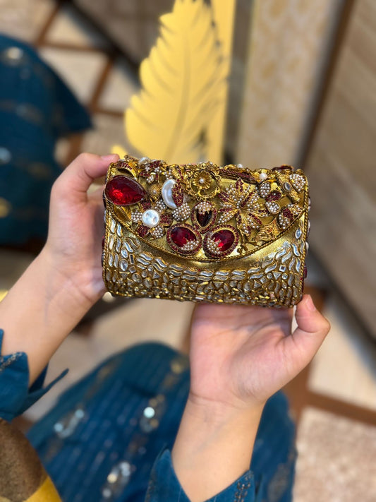Turkish Kundan Stylish Designer Clutch_New Arrival_ Design 14