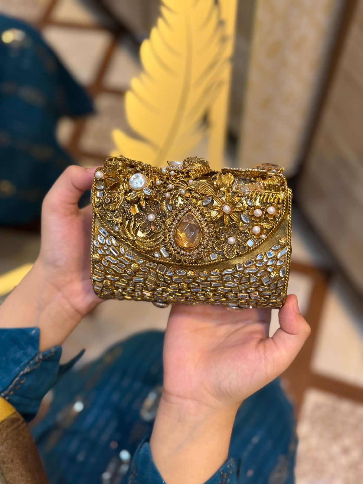 Turkish Kundan Stylish Designer Clutch_New Arrival_ Design 15