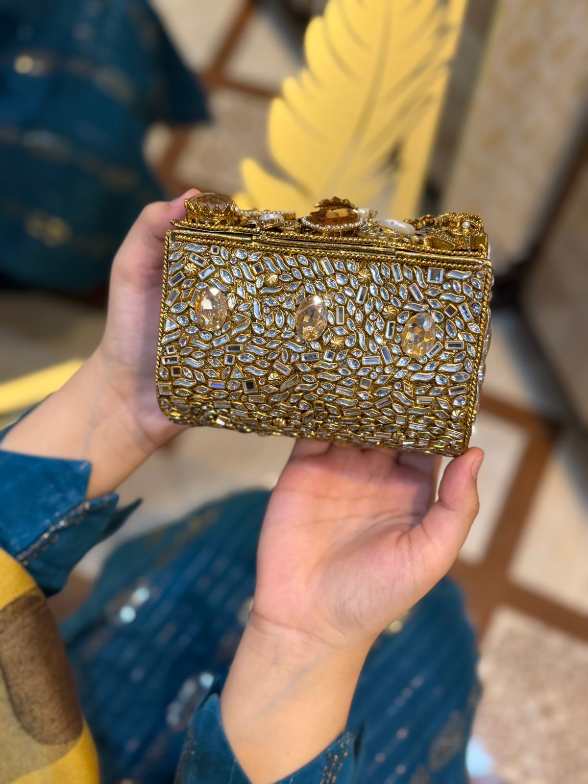 Turkish Kundan Stylish Designer Clutch_New Arrival_ Design 15