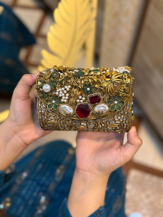 Turkish Kundan Stylish Designer Clutch_New Arrival_ Design 16