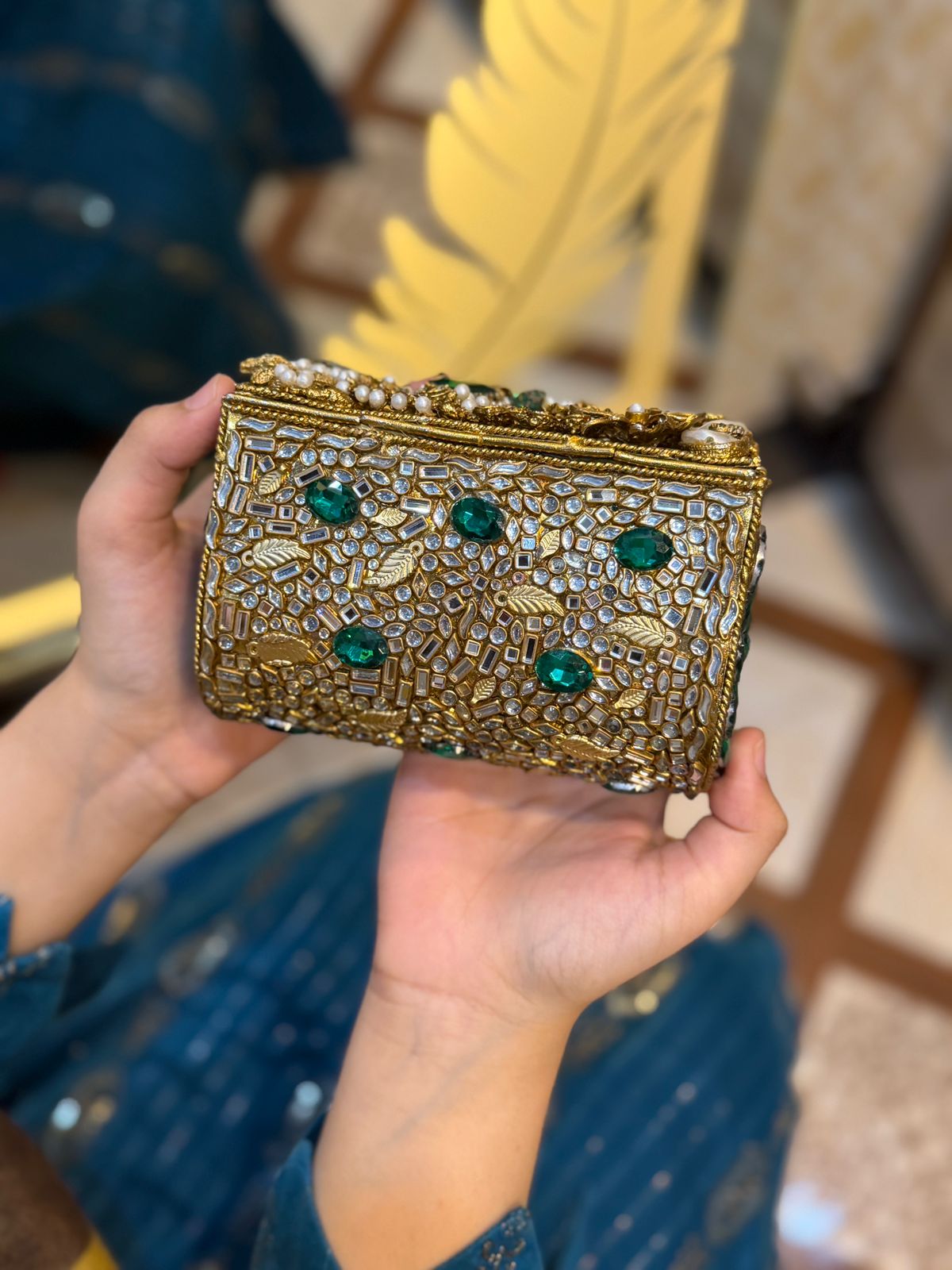 Turkish Kundan Stylish Designer Clutch_New Arrival_ Design 16