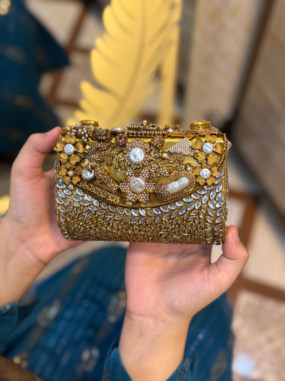 Turkish Kundan Stylish Designer Clutch_New Arrival_ Design 17